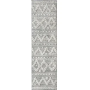 Raised Diamond Dot Patterned Runner Rug image 1
