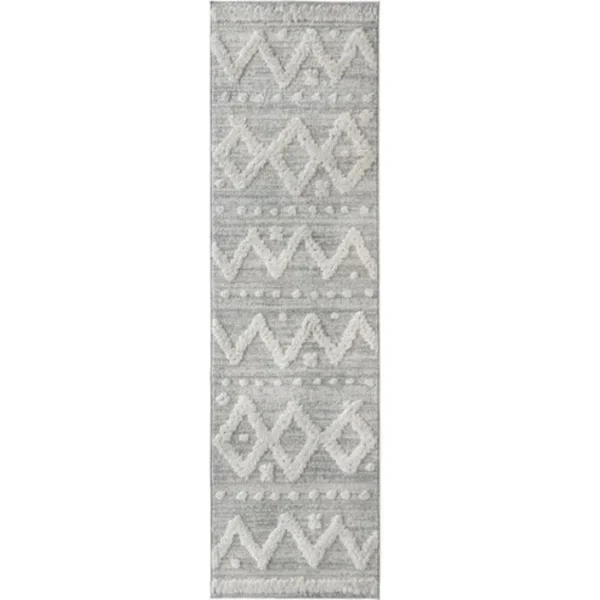 Raised Diamond Dot Patterned Runner Rug image 1