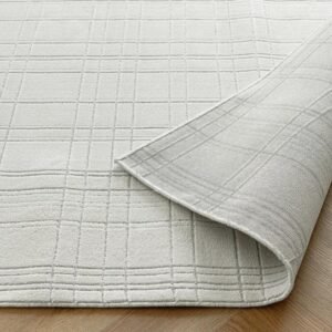 Rectangular Grid Patterned Runner Rugs - Image 3