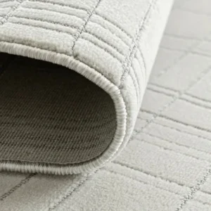 Rectangular Grid Patterned Runner Rugs image 4