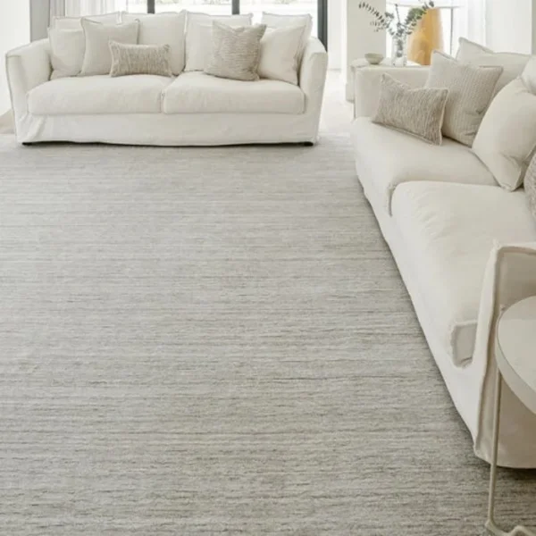 Close-up of rug's heavy texture