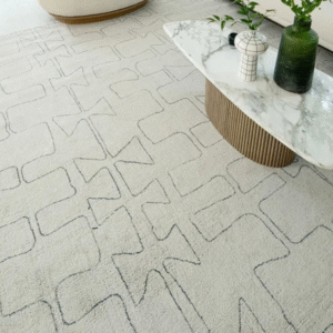 Sunlight reveals natural rug texture