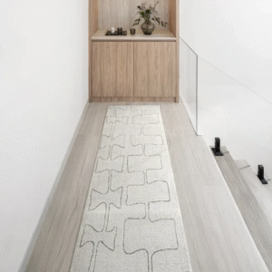 Rolled rug showing edge and thickness