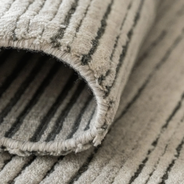 Edge view of pile height variation