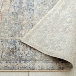 Rustic Beige Distressed Rug