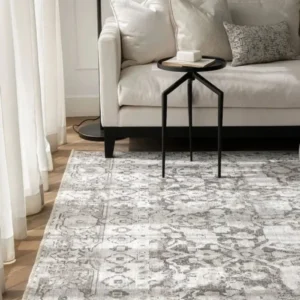 Tribal shaded rug in neutral grey tones