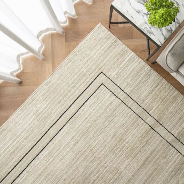 Close-up of black border finish