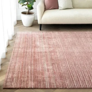 Minimal rug with narrow stripe texture