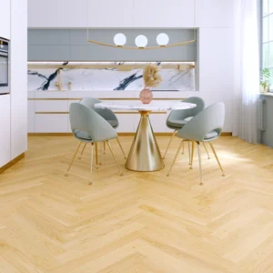 Natural Oak Herringbone Pattern View