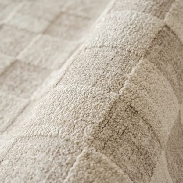 Square tile effect floor rug