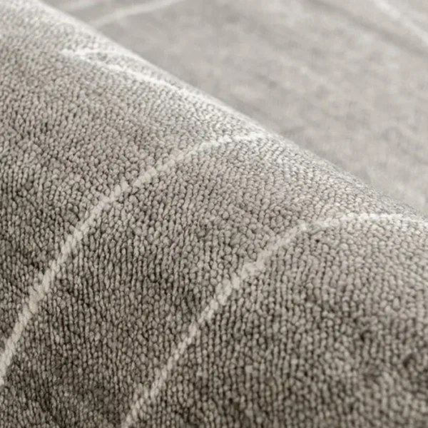 Soft Grey Pattern Blue Wool Rug Dubai