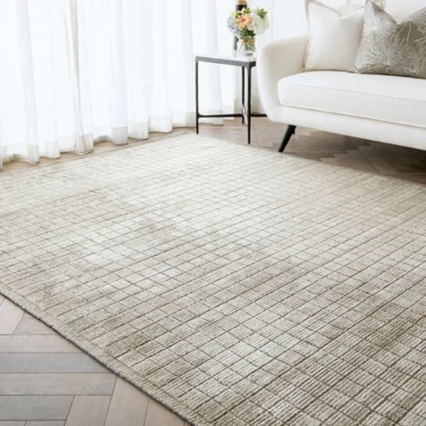 Textured Rugs with Grid Pattern