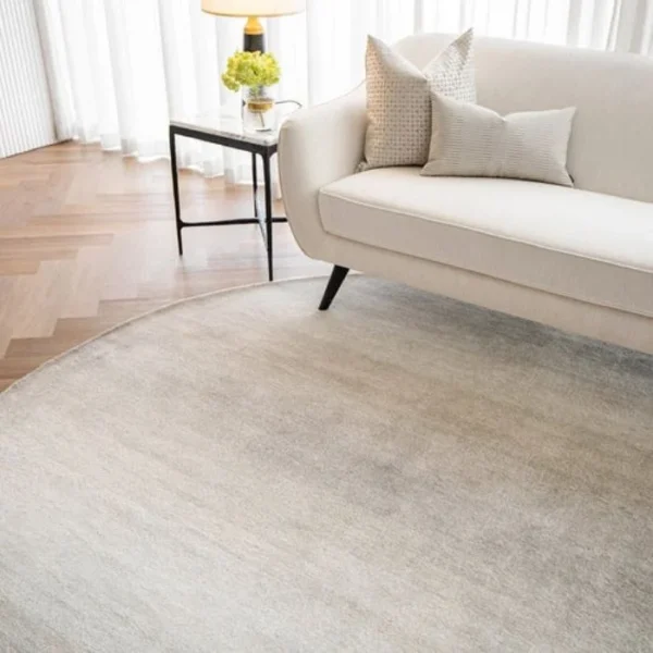 Solid Shaded Ombré Designed Round Rugs image 4