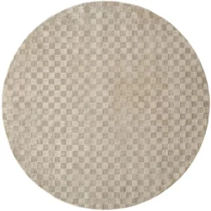 Square Checkerboard Pattern Round Rug image 2