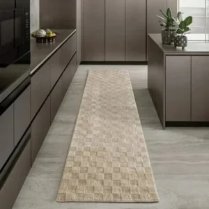 Square Checkerboard Pattern Runner Rugs