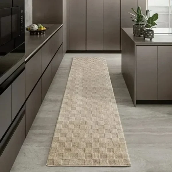Square Checkerboard Pattern Runner Rugs