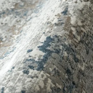 Stripped Base Faded Blurred Rug for Modern Interiors