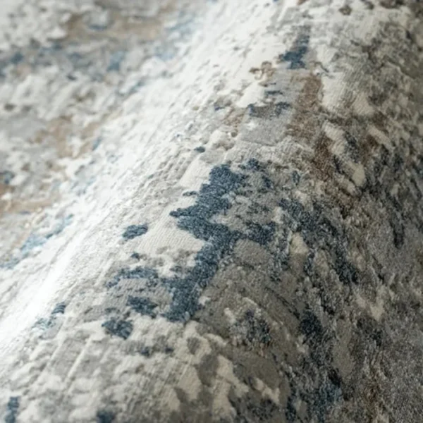 Stripped Base Faded Blurred Rug for Modern Interiors