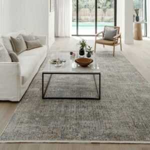 Stripped Base Faded Blurred Rug - Image 5