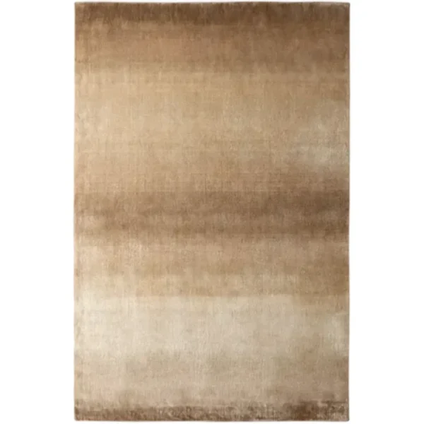 Subtle ombré striped rug in a living room setup