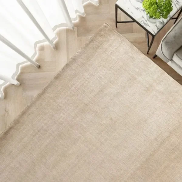 Ombré rug in modern interior space