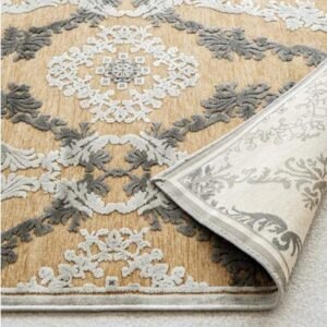 Beige and ivory rug with subtle pattern