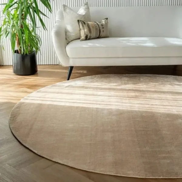 Subtle Ombré Stripes Round Rugs