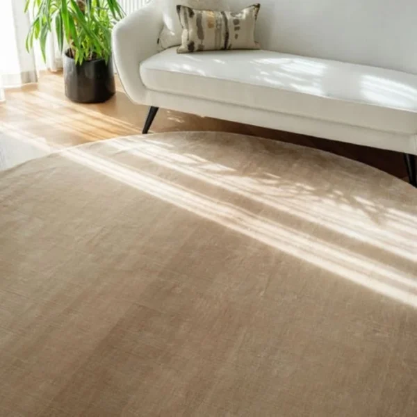 Subtle Ombré Stripes Round Rugs image 4