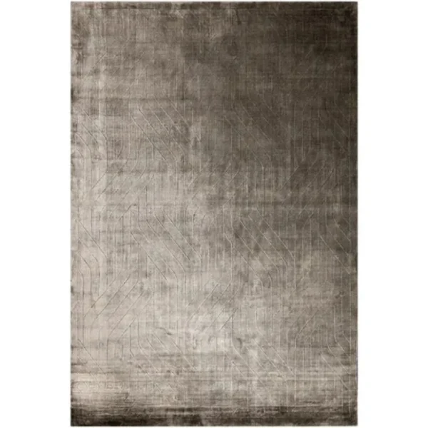 Taupe line design area rug