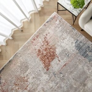 Beige Rust Abstract Rugs - Image 4