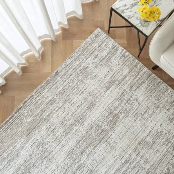 Pottery-style rug with textured surface