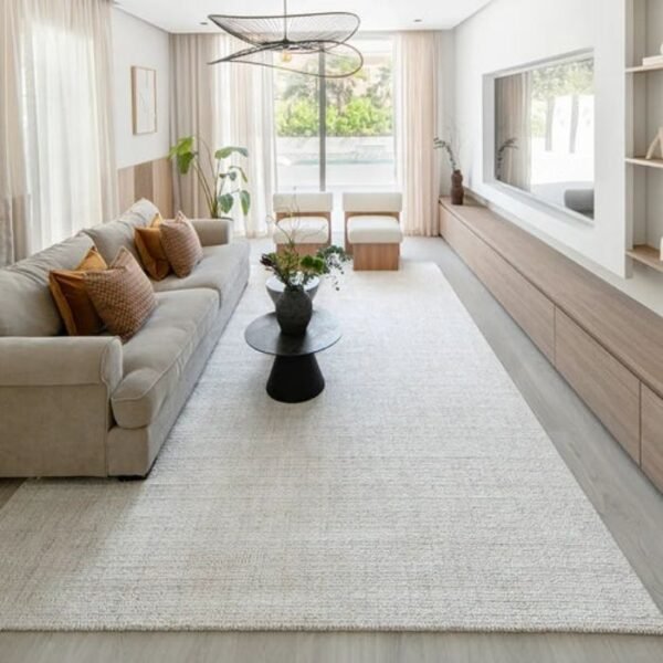 Ivory rug with subtle texture