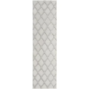 Textured Lattice Pattern Runner Rug - Image 3