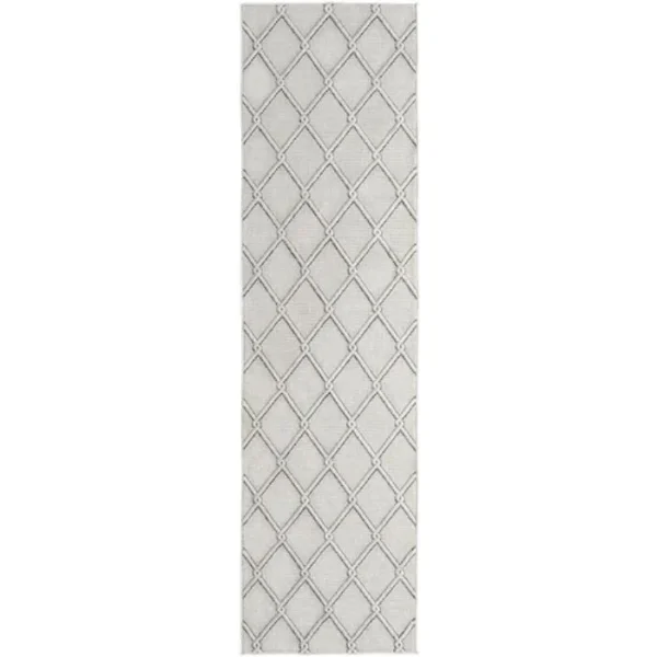 Textured Lattice Pattern Runner Rug - Image 3