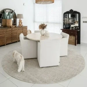 Textured Pottery-style Patterned Round Rugs