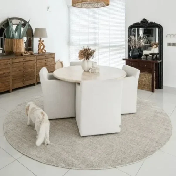 Textured Pottery-style Patterned Round Rugs