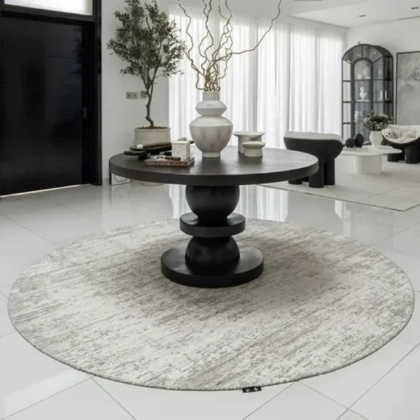 Textured Pottery-style Patterned Round Rugs