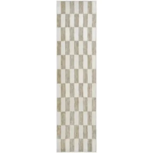 Textured Rectangle Checkerboard Runner Rugs image 2