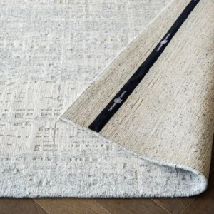 Textured rectangle rug in modern room