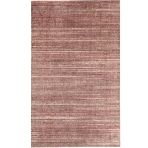 Rug with finely spaced textured stripes
