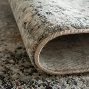 Textured rustic grey distressed rug