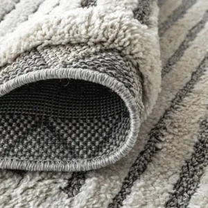 Ivory Textured Zigzag Rug