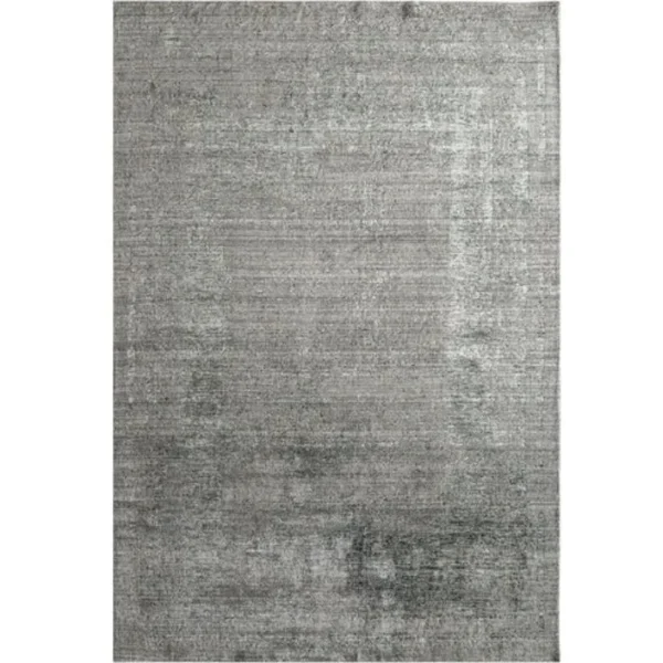 Overhead view of abstract grey rug