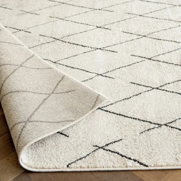Berber rug with diamond pattern design