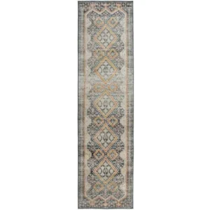 Traditional Diamond Patterned Runner Rugs image 2