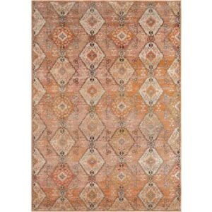 Soft rug with traditional diamond layout