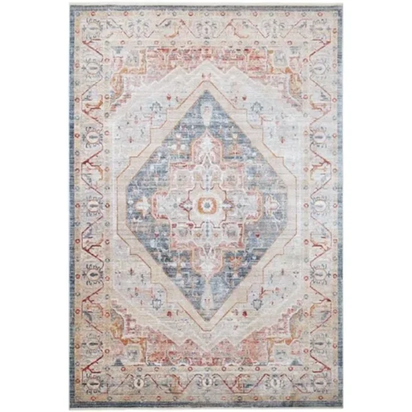 Faded Turkish rug in soft tones