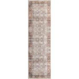 Traditional Medallion Beige Runner Rugs - Image 2