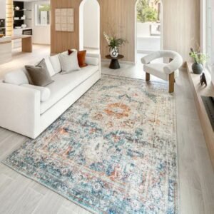 Medallion patterned vintage rug