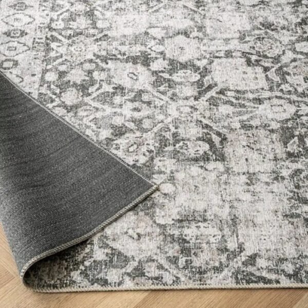 Traditional Repeating Pattern Light Grey Runner Rugs image 3